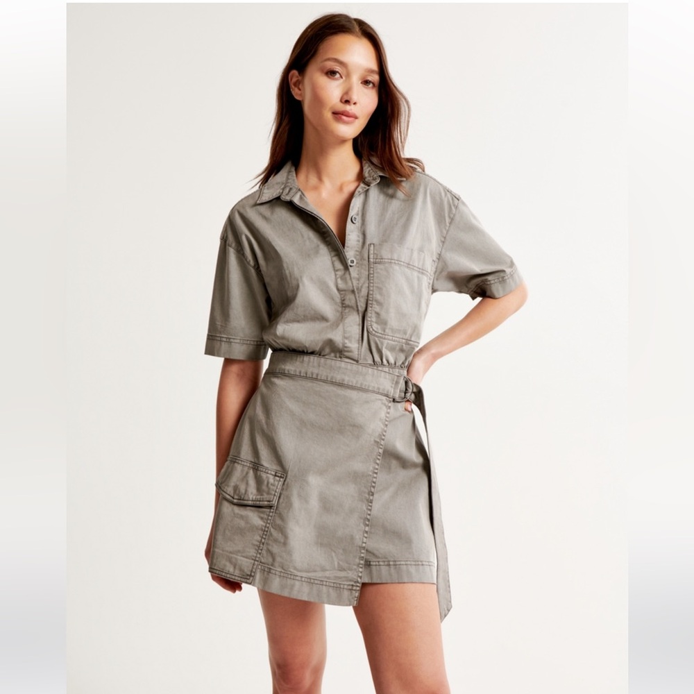 Abercrombie Utility Wrap Mini Dress (XL Tall)